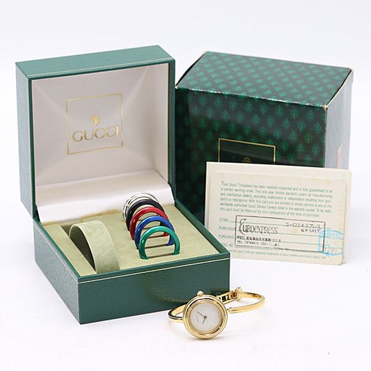 Gucci And Change Bezel 11 12.2 Quartz White Dial Watch