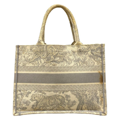 Dior Tote Book Vintage Small Ivory Light Gray Oblique — view 3