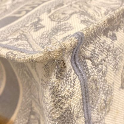 Dior Tote Book Vintage Small Ivory Light Gray Oblique — view 6