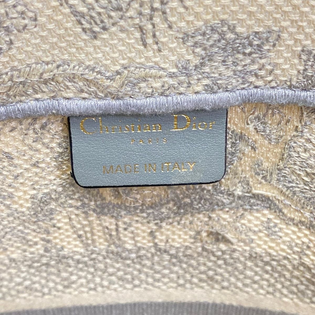 Dior Tote Book Vintage Small Ivory Light Gray Oblique — view 9