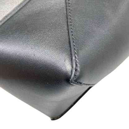 Loewe Tote Puzzle Fold Mini Black Warm Dessert Folding Bicolor — view 6