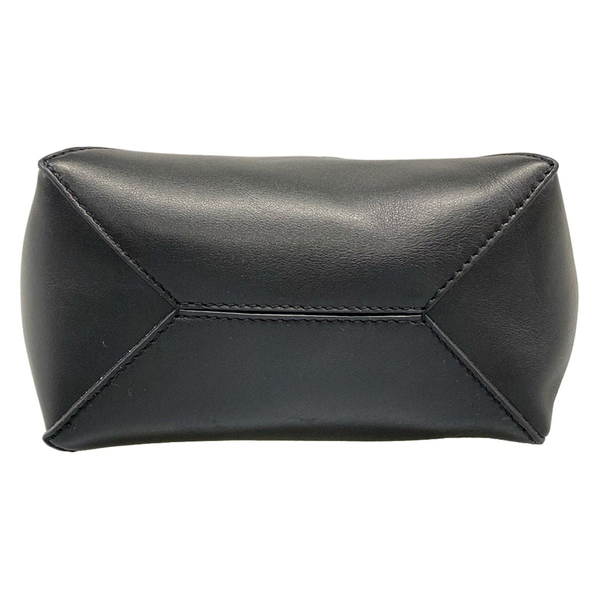 Loewe Tote Puzzle Fold Mini Black Warm Dessert Folding Bicolor — view 5