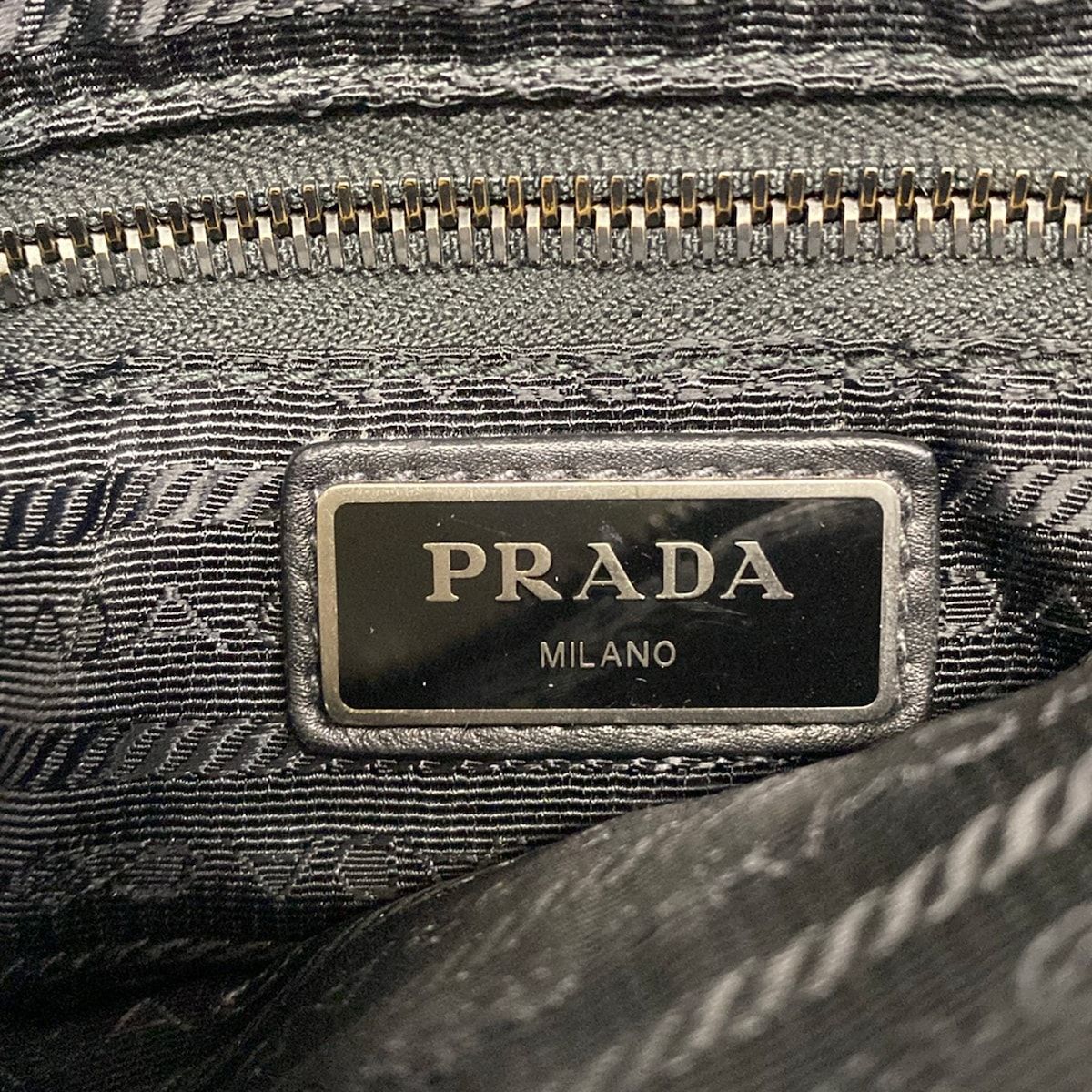 Prada Shoulder Bag Black Leather — view 8