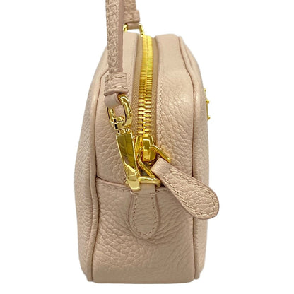 Prada Shoulder Bag Leather Light Pink Gold Strap Removable — view 2