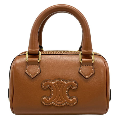 Celine Handbag Mini Boston Cuill Triomphe Tan