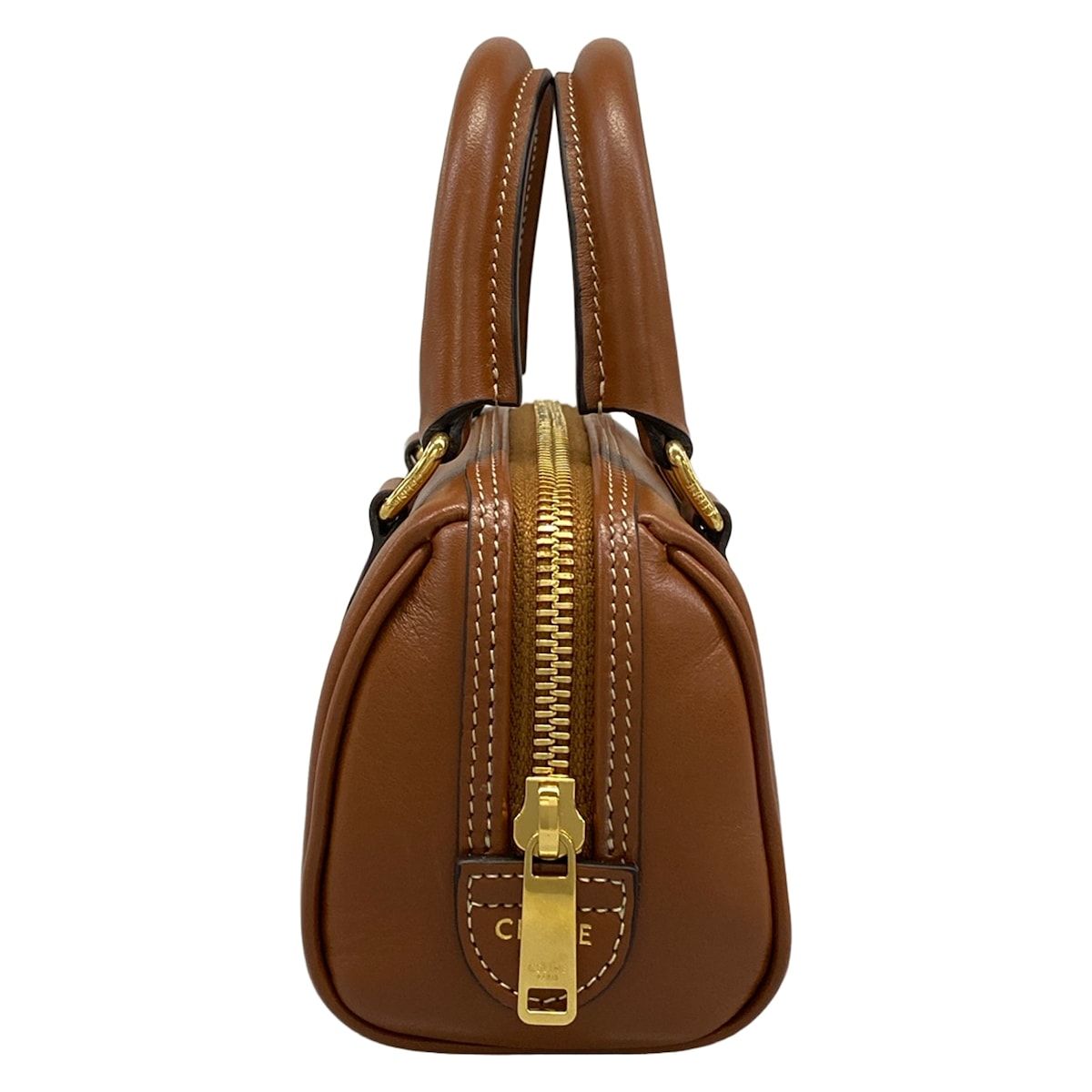 Celine Handbag Mini Boston Cuill Triomphe Tan — view 2