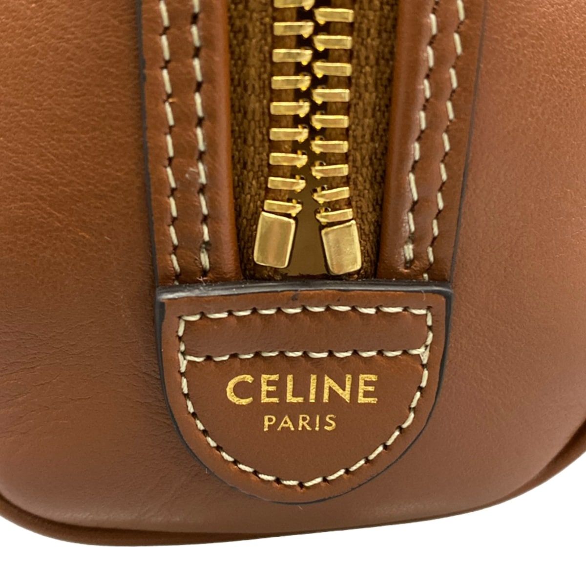 Celine Handbag Mini Boston Cuill Triomphe Tan — view 9