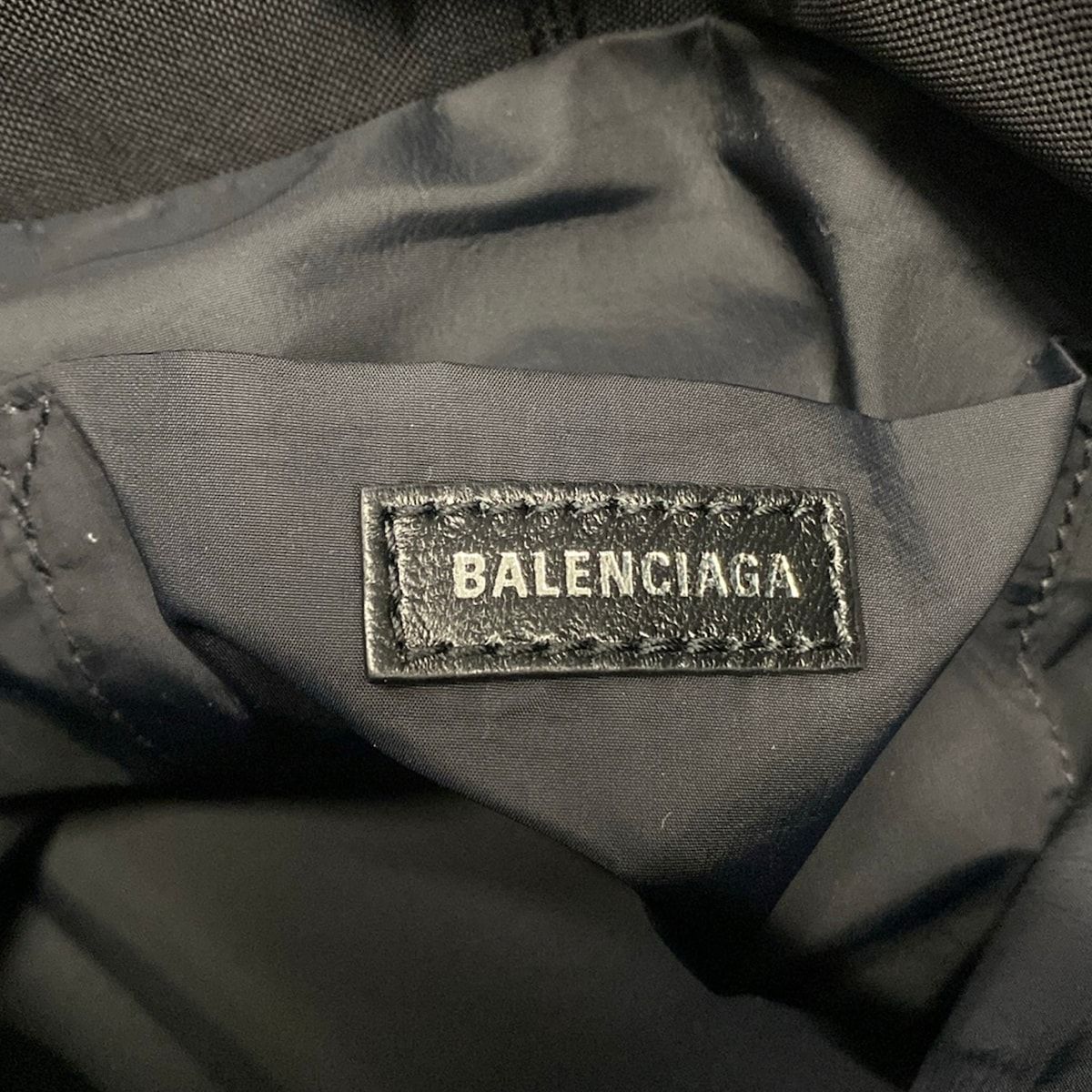 Balenciaga Handbag Wheel Drawstring Black White Embroidery — view 9