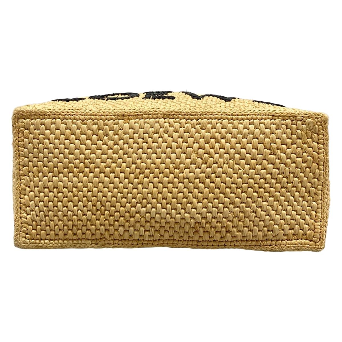 Loewe Tote Font Small Beige Brown Black Basket Embroidery Leather — view 5
