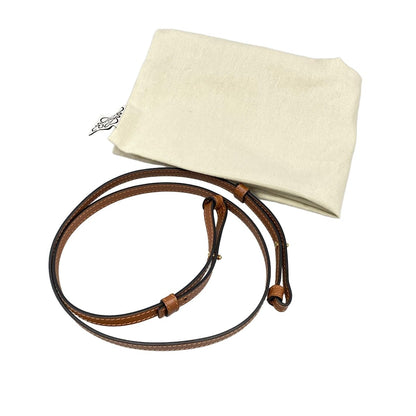 Loewe Tote Font Small Beige Brown Black Basket Embroidery Leather — view 8