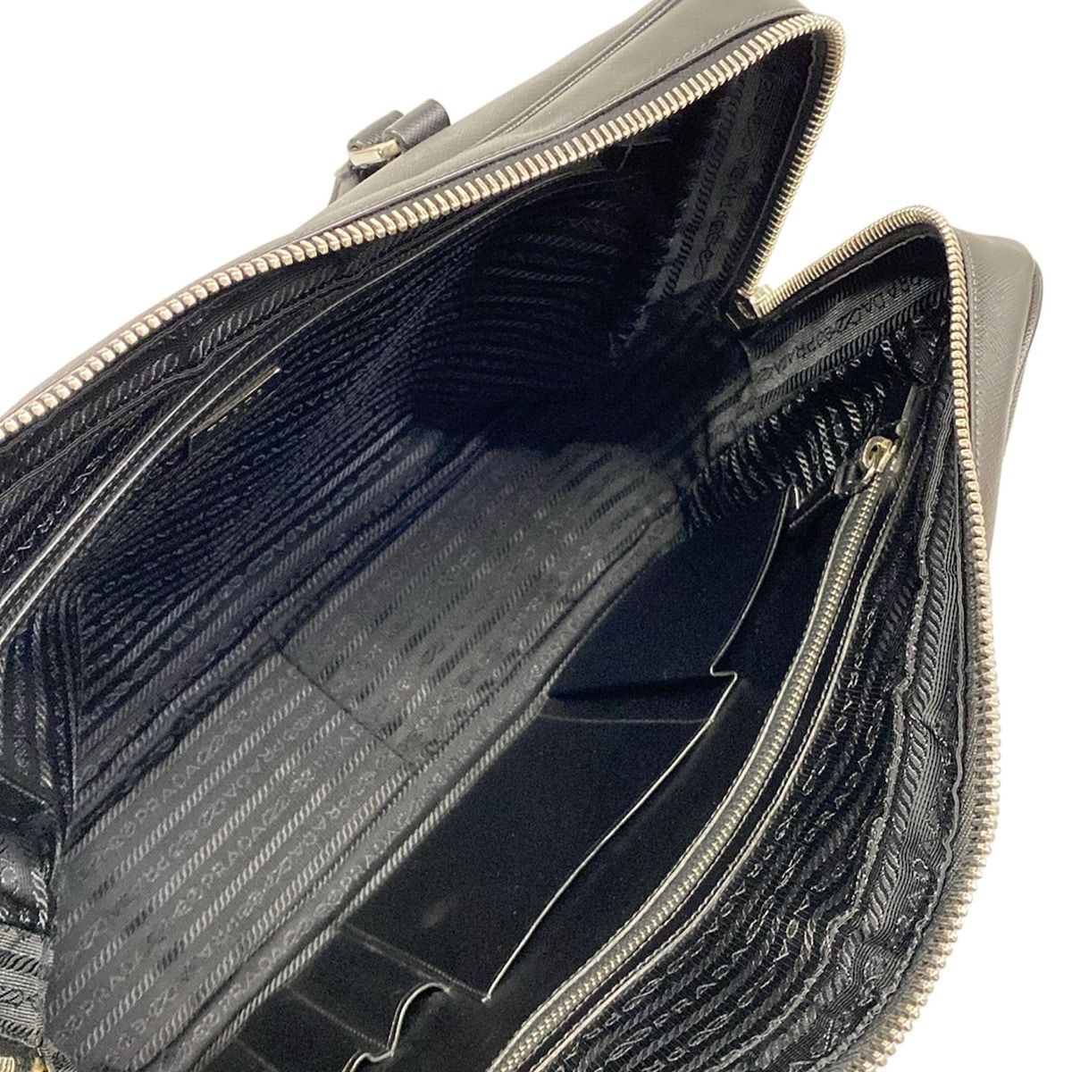 Prada Business Bag Black No Lock Leather — view 7