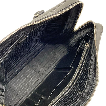 Prada Business Bag Black No Lock Leather — view 7