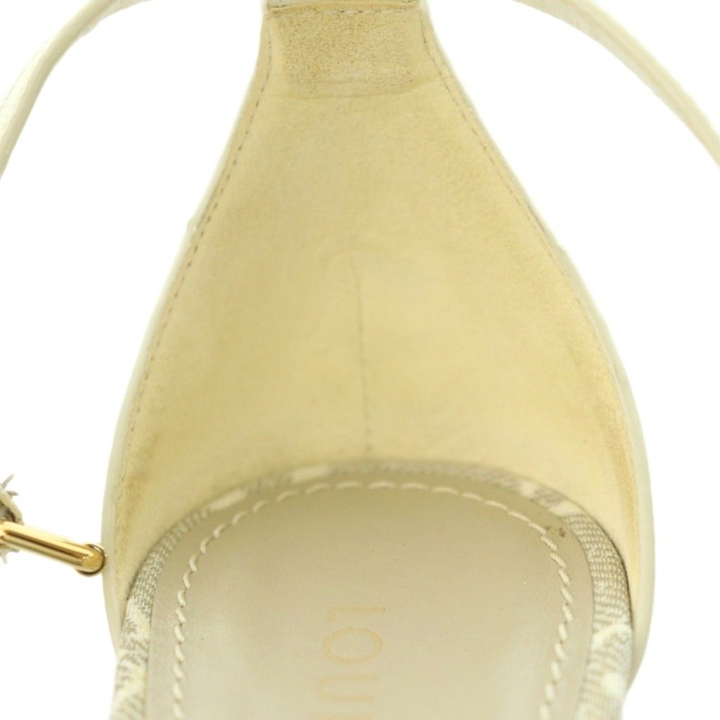 Louis Vuitton Silhouette Line Monogram Denim Strap Sandals Ankle Square — view 8