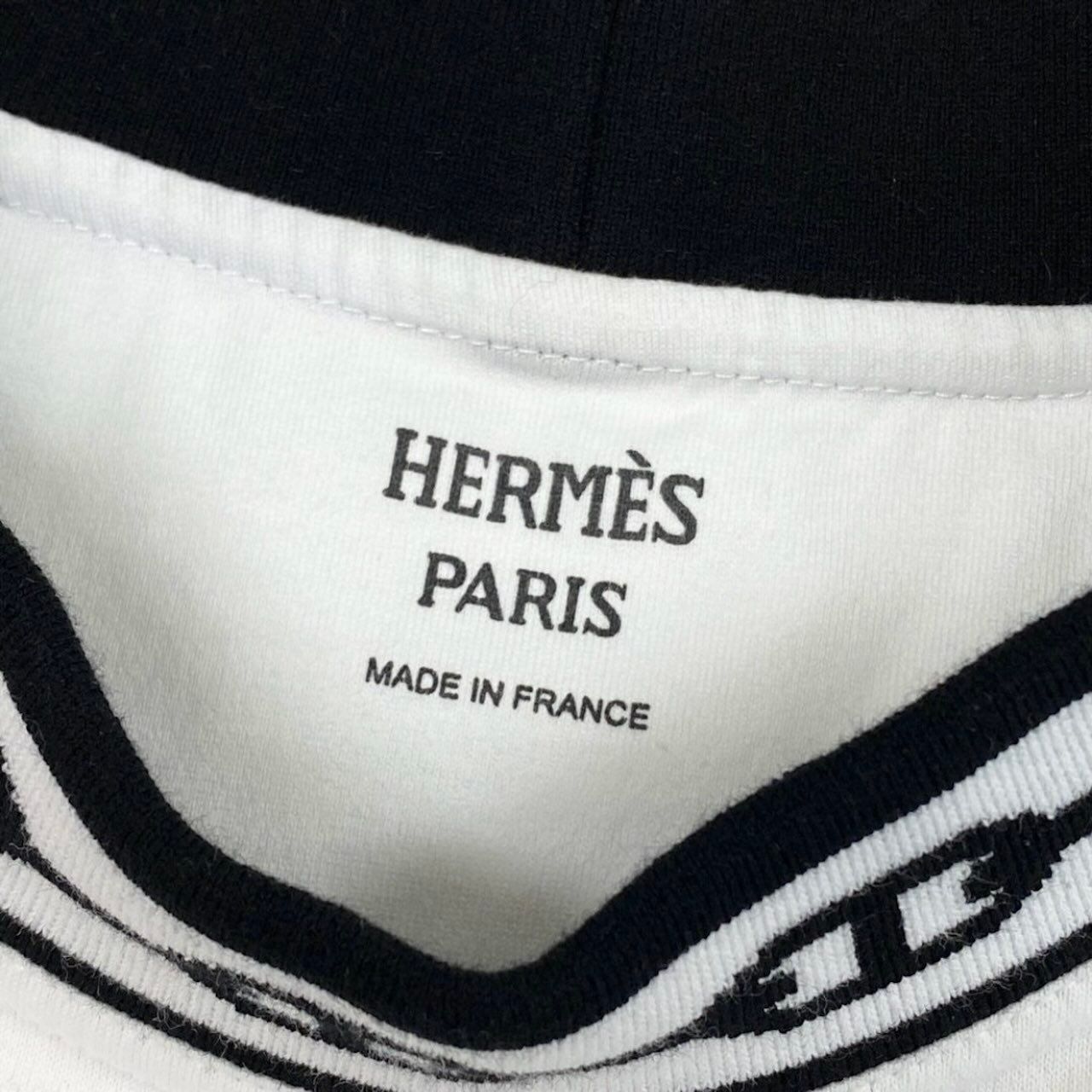Hermes Chaine D'ancre Rib Knit Short Sleeve Top White Cotton Nylon Polyurethane — view 6