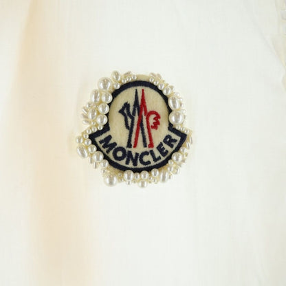 Moncler Simone Rocha Pearl Logo Shirt Dress Ivory — view 6