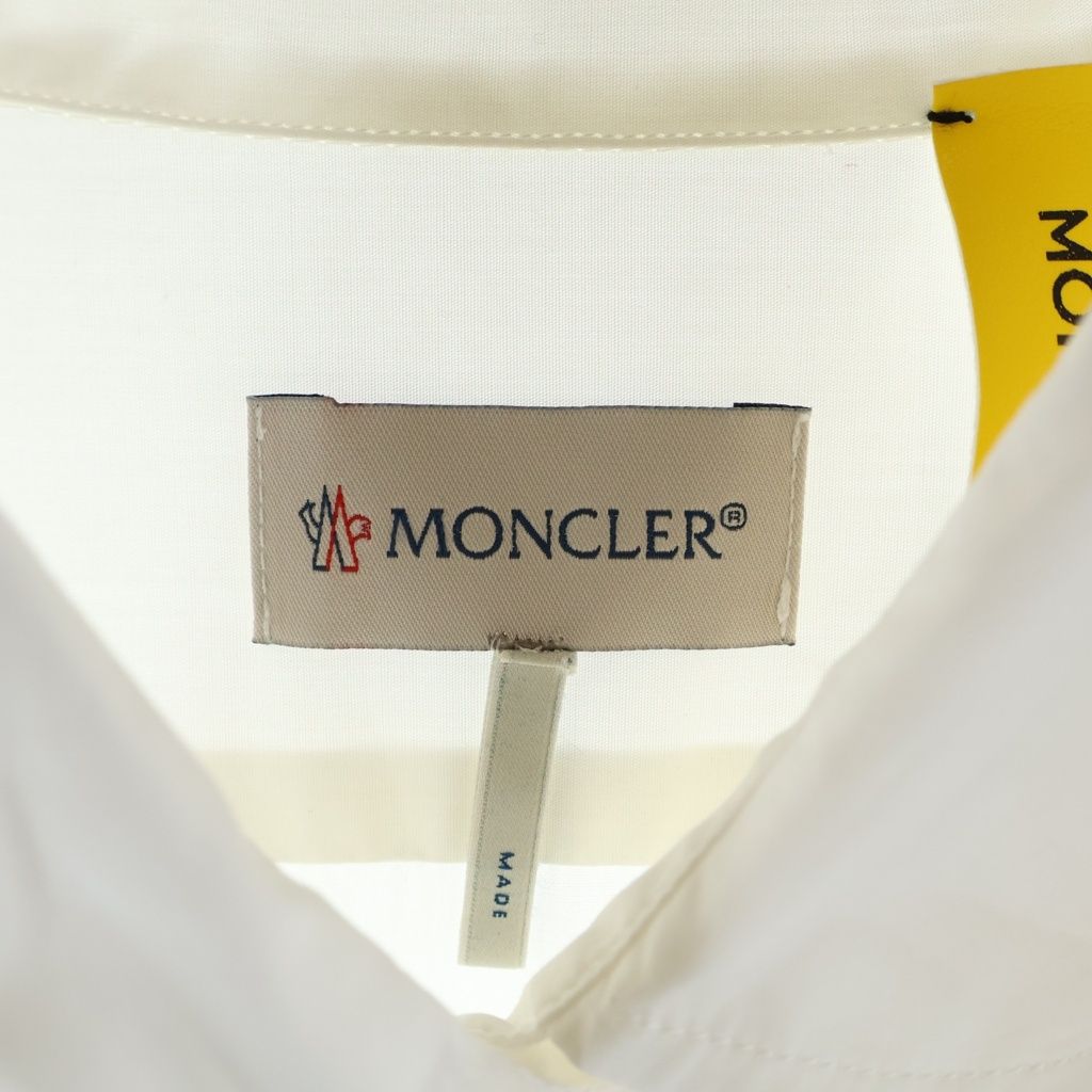 Moncler Simone Rocha Pearl Logo Shirt Dress Ivory — view 7