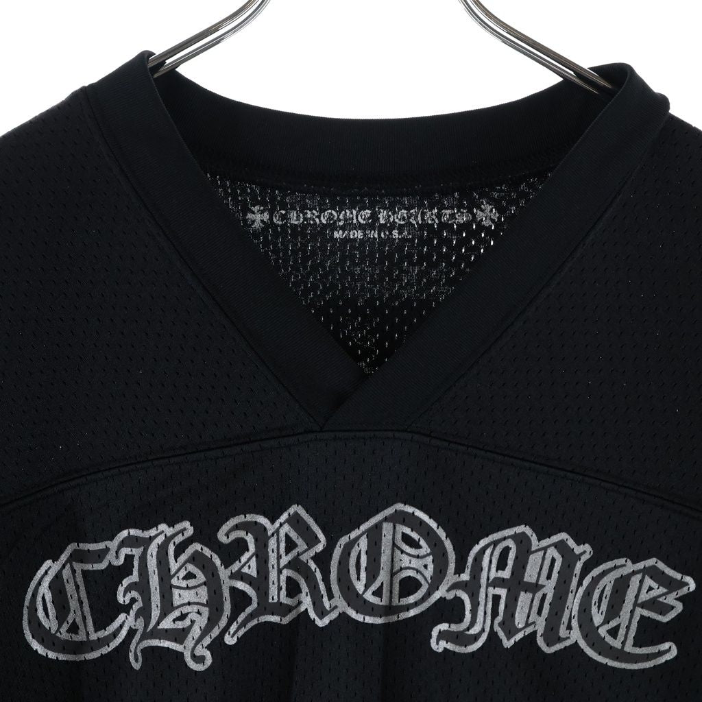 Chrome Hearts Mesh Warm UP Jersey Varsity CH Printed Short Sleeve T-Shirt Black — view 3