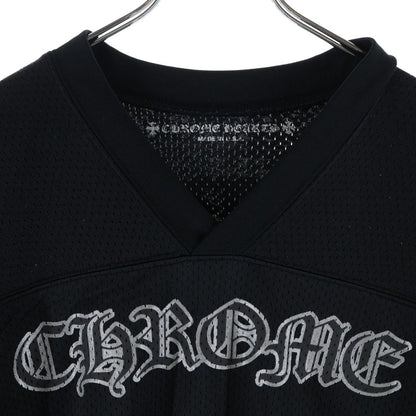 Chrome Hearts Mesh Warm UP Jersey Varsity CH Printed Short Sleeve T-Shirt Black — view 3