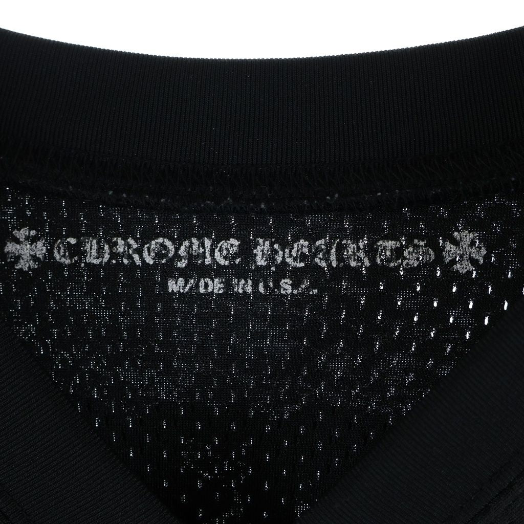 Chrome Hearts Mesh Warm UP Jersey Varsity CH Printed Short Sleeve T-Shirt Black — view 7