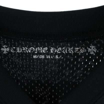 Chrome Hearts Mesh Warm UP Jersey Varsity CH Printed Short Sleeve T-Shirt Black — view 7