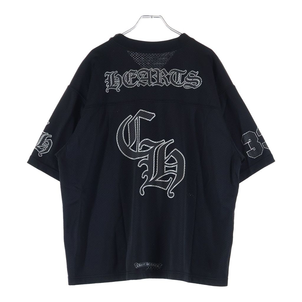 Chrome Hearts Mesh Warm UP Jersey Varsity CH Printed Short Sleeve T-Shirt Black — view 2