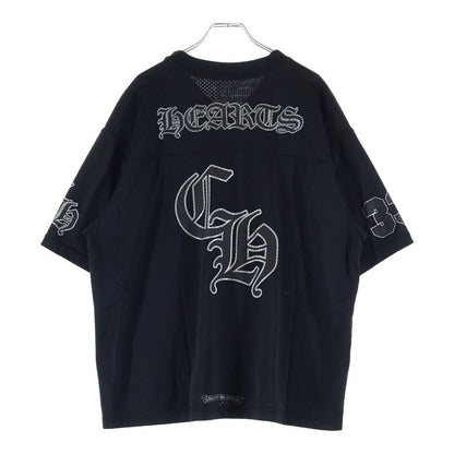 Chrome Hearts Mesh Warm UP Jersey Varsity CH Printed Short Sleeve T-Shirt Black — view 2