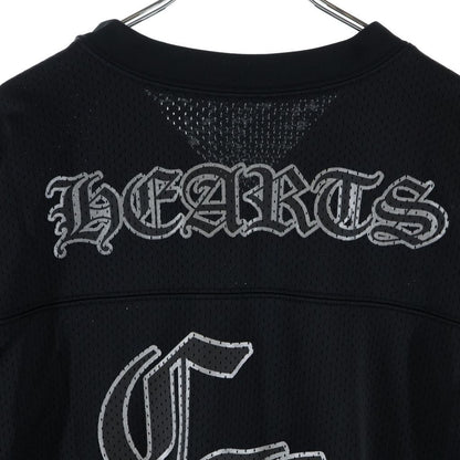 Chrome Hearts Mesh Warm UP Jersey Varsity CH Printed Short Sleeve T-Shirt Black — view 4
