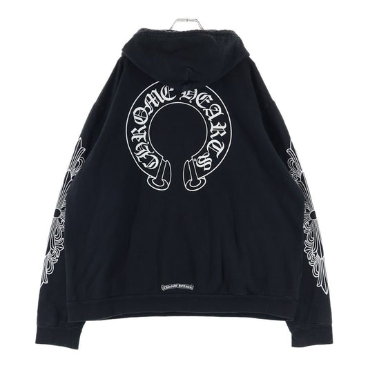 Chrome Hearts Sweatshirt Plvr Sleeve Floral Back Horse Shoe Print Pullover