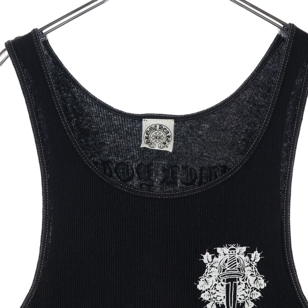 Chrome Hearts Vintage Vine Daga Tank Top Sleeveless Top Black — view 3