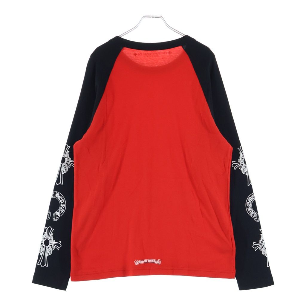 Chrome Hearts Neck Logo Sleeve Allover Pattern Raglan Long T-Shirt — view 2