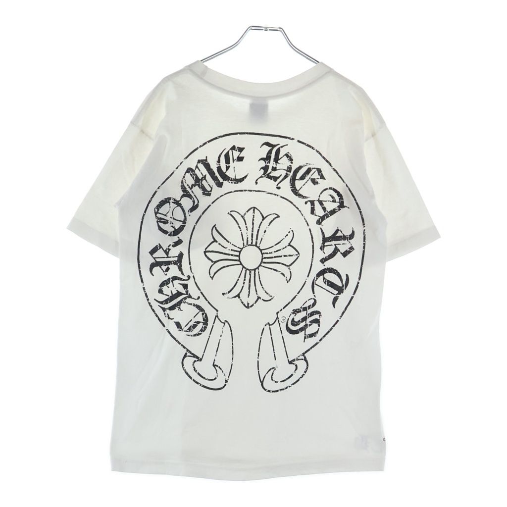Chrome Hearts Vintage CH Plus Back Horse Shoe Print Short Sleeve T-Shirt