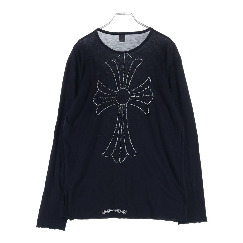 Chrome Hearts CH L S Tee CH Cross Print Long Sleeve T-Shirt