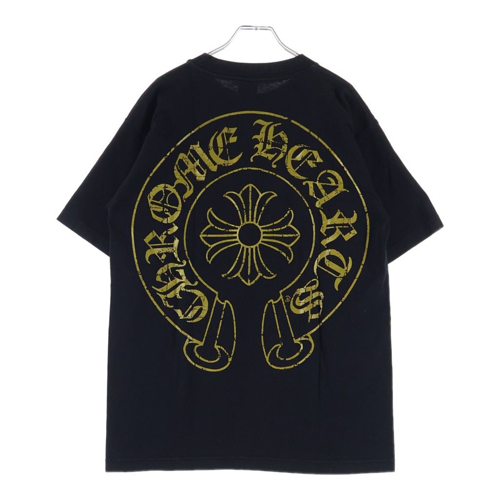Chrome Hearts Vintage CH Plus Back Horse Shoe Print Short Sleeve T-Shirt