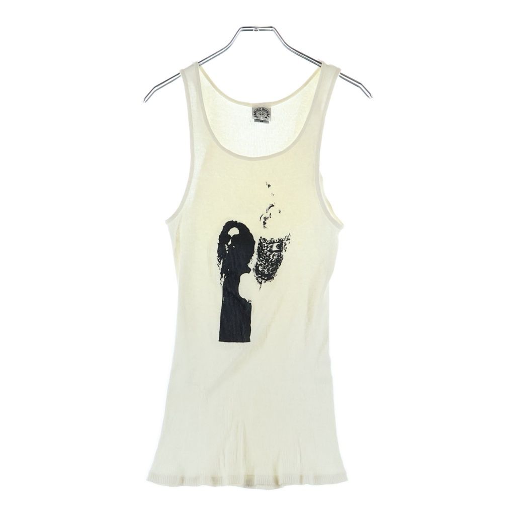 Chrome Hearts Vintage Richard Stark Middle Finger Star Print Tank Top White
