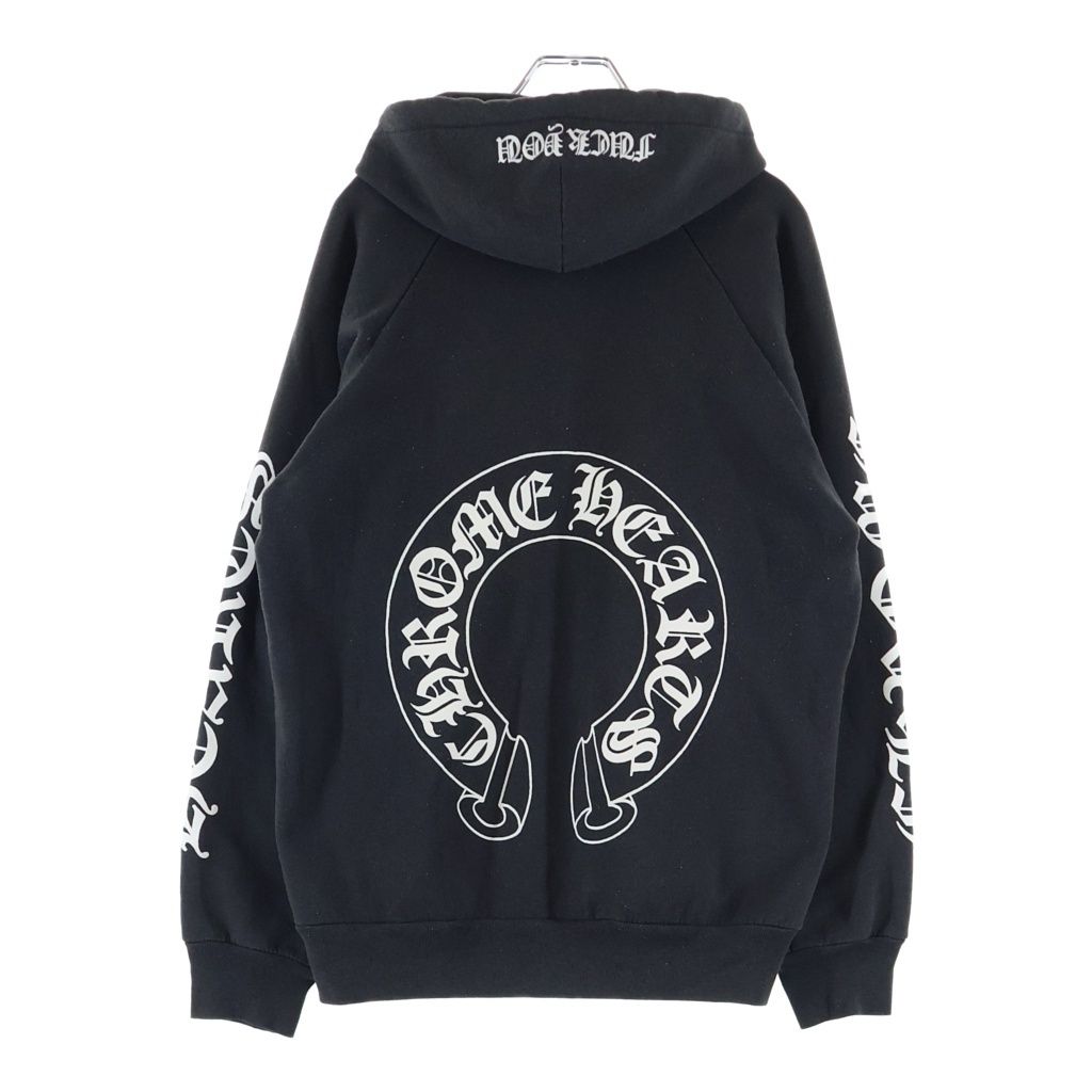 Chrome Hearts Vintage Sweatshirt HD Zip Arm Logo Print Lining Thermal Zip