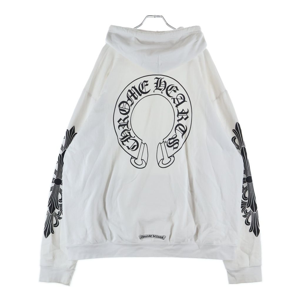 Chrome Hearts Sweatshirt Plvr Sleeve Floral Back Horse Shoe Print Pullover