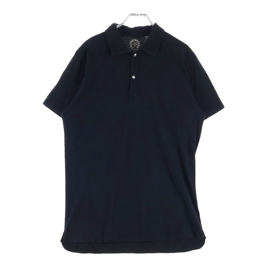 Chrome Hearts Crossball Button Horseshoe Print S Polo Shirt Black Short Sleeve