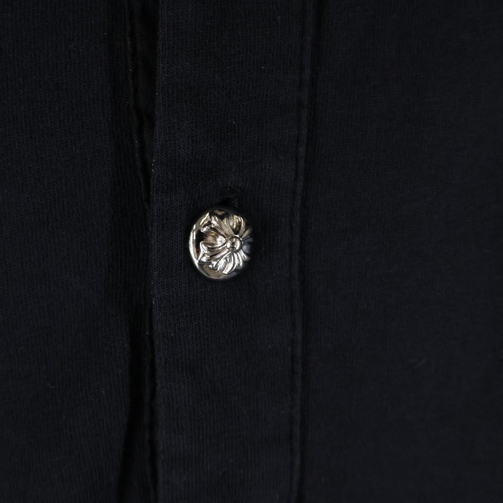 Chrome Hearts Crossball Button Horseshoe Print S Polo Shirt Black Short Sleeve — view 5