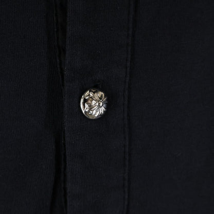 Chrome Hearts Crossball Button Horseshoe Print S Polo Shirt Black Short Sleeve — view 5