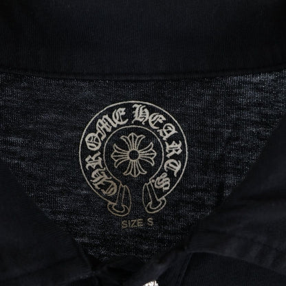 Chrome Hearts Crossball Button Horseshoe Print S Polo Shirt Black Short Sleeve — view 6