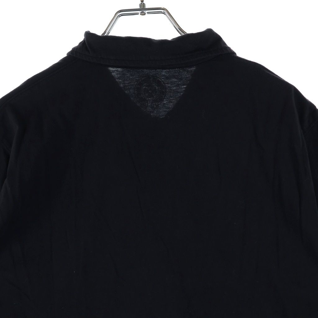 Chrome Hearts Crossball Button Horseshoe Print S Polo Shirt Black Short Sleeve — view 4