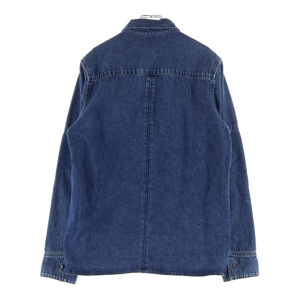 Chrome Hearts Last Bite Cross Ball Button Denim Long Sleeve Shirt Indigo — view 2