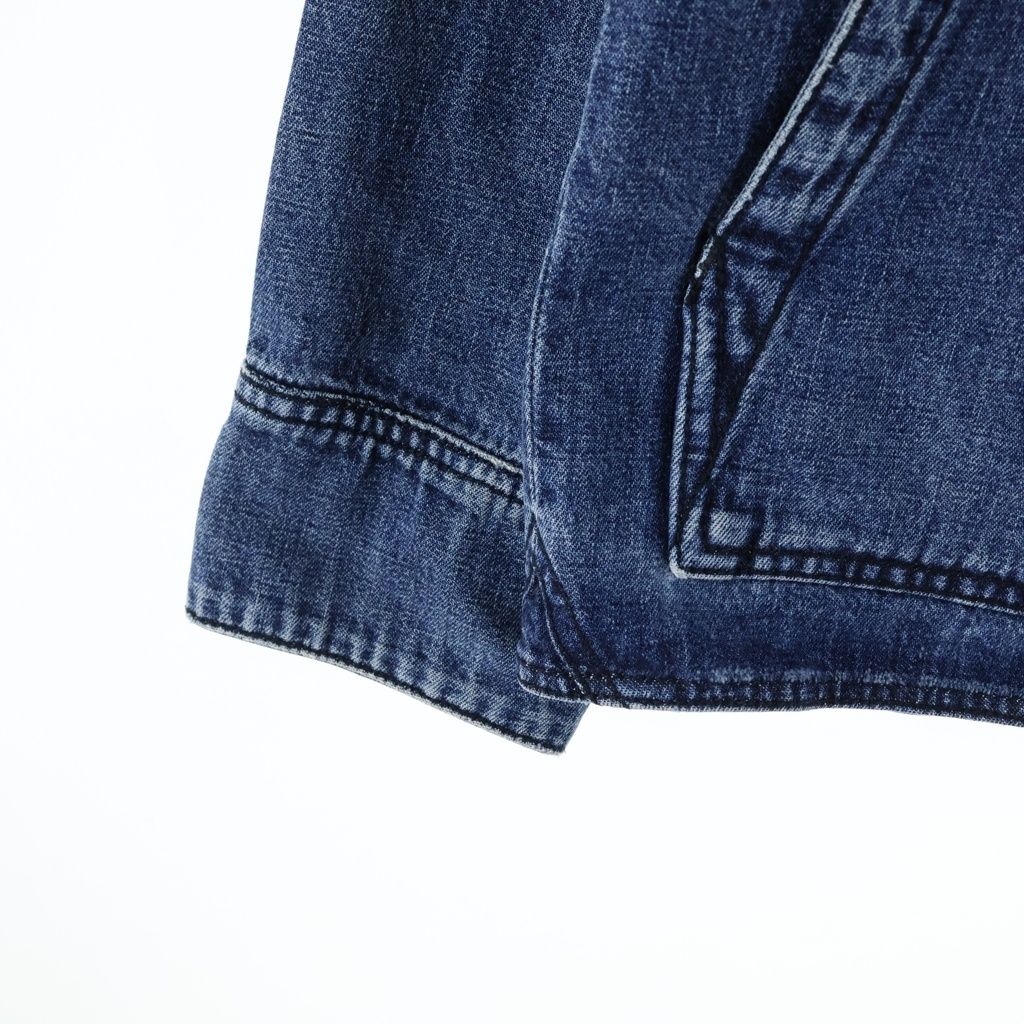 Chrome Hearts Last Bite Cross Ball Button Denim Long Sleeve Shirt Indigo — view 5