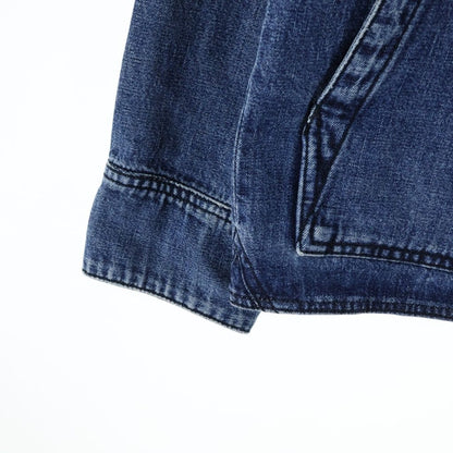 Chrome Hearts Last Bite Cross Ball Button Denim Long Sleeve Shirt Indigo — view 5