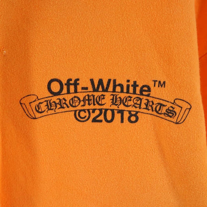 Chrome Hearts Off White HD Plvr Off Logo Print Pullover Hoodie Orange — view 3
