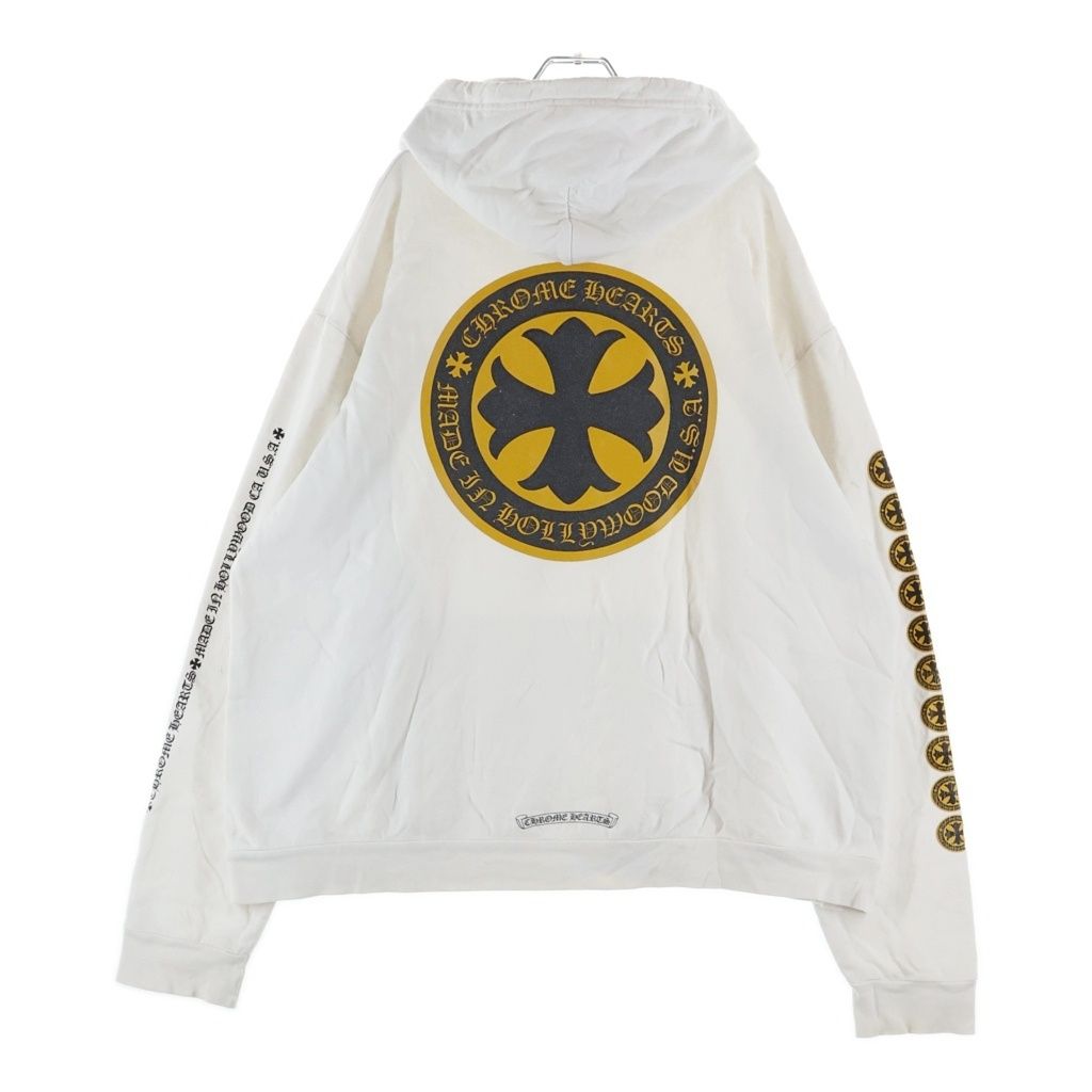 Chrome Hearts Sweatshirt HD Plvr CH Plus Print Pullover Hoodie White