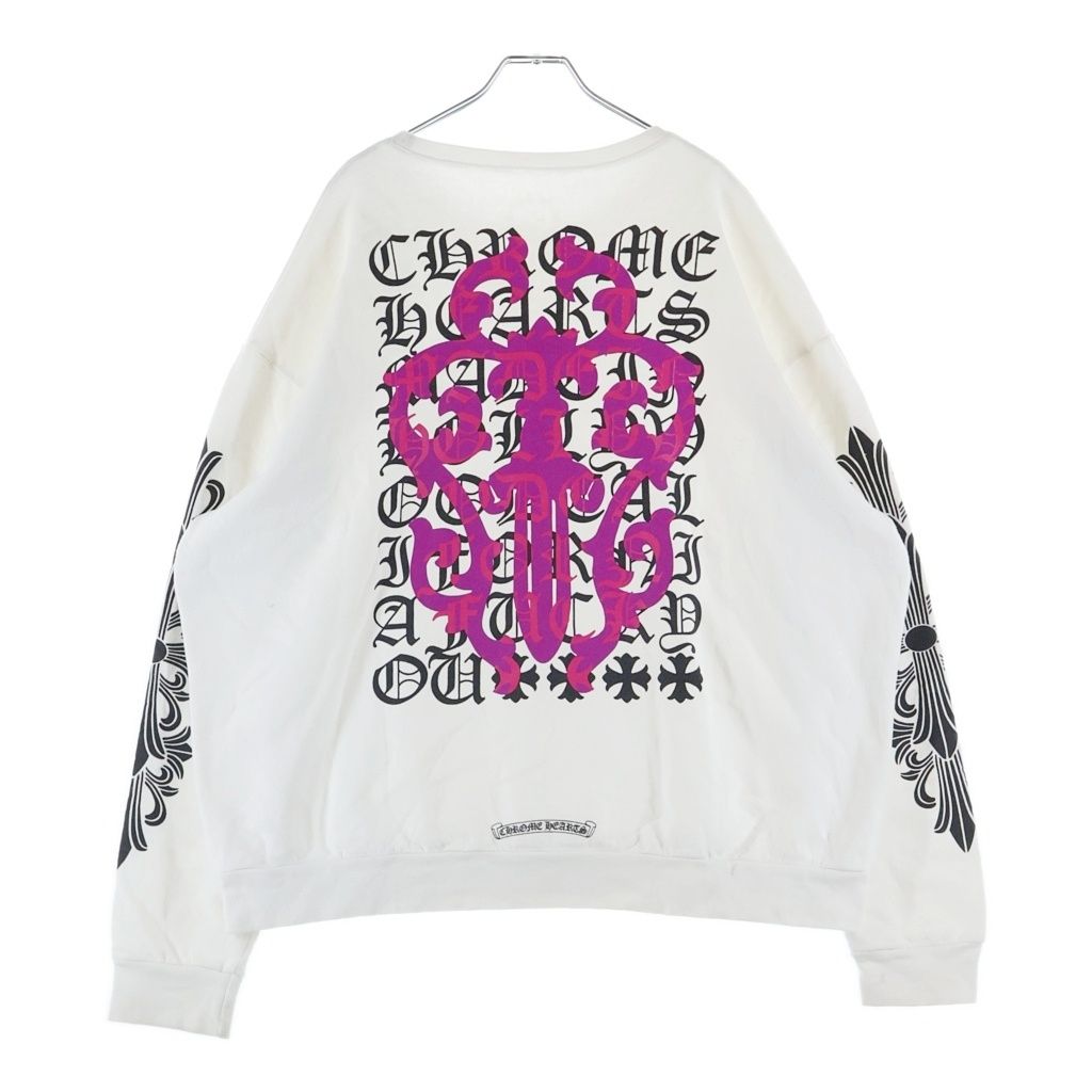 Chrome Hearts Vine Dagger Sweatshirt Arm Floral Crew Neck Shirt White