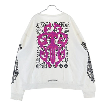 Chrome Hearts Vine Dagger Sweatshirt Arm Floral Crew Neck Shirt White