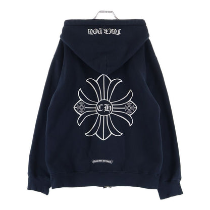 Chrome Hearts Vintage CH Plus Lining Thermal Daga Zip Sweatshirt Hoodie Black
