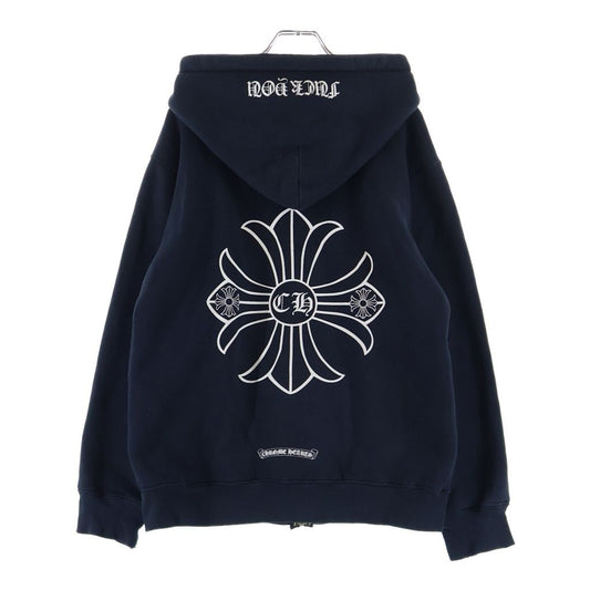 Chrome Hearts Vintage CH Plus Lining Thermal Daga Zip Sweatshirt Hoodie Black